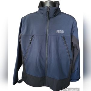 NRA Members Mens L Navy & Black Deep Pocket Soft Shell Jacket